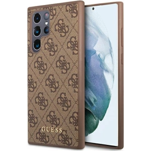 Hurtownia GSM - Etui Guess GUHCS22LG4GFBR Samsung Galaxy S22 Ultra hnědý/brown hard case 4G Metal Gold Logo - GUE1583BR - {ean13} - Hurt