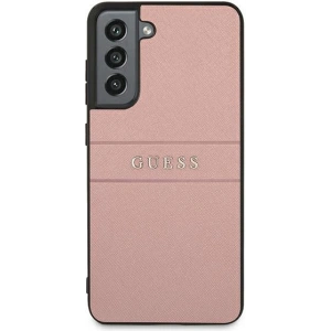 Hurtownia GSM - Etui Guess GUHCS21FPSASBPI Samsung Galaxy S21 FE różowy/pink Saffiano Stripe - GUE1582PNK - {ean13} - Hurt