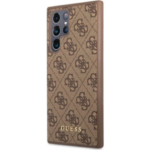 Hurtownia GSM - Etui Guess GUHCS22LG4GFBR Samsung Galaxy S22 Ultra hnědý/brown hard case 4G Metal Gold Logo - GUE1583BR - {ean13} - Hurt