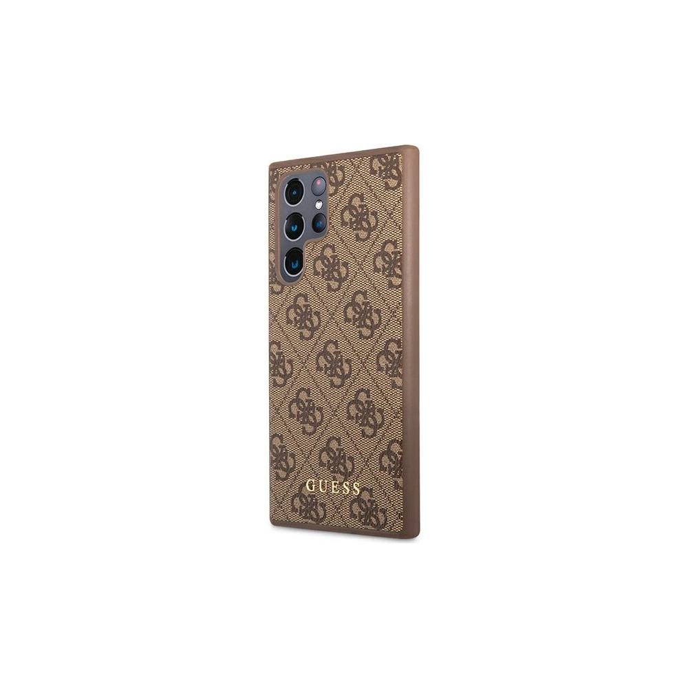 Hurtownia GSM - Etui Guess GUHCS22LG4GFBR Samsung Galaxy S22 Ultra hnědý/brown hard case 4G Metal Gold Logo - GUE1583BR - {ean13} - Hurt