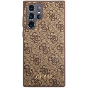 Hurtownia GSM - Etui Guess GUHCS22LG4GFBR Samsung Galaxy S22 Ultra hnědý/brown hard case 4G Metal Gold Logo - GUE1583BR - {ean13} - Hurt