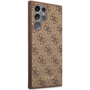 Hurtownia GSM - Etui Guess GUHCS22LG4GFBR Samsung Galaxy S22 Ultra hnědý/brown hard case 4G Metal Gold Logo - GUE1583BR - {ean13} - Hurt