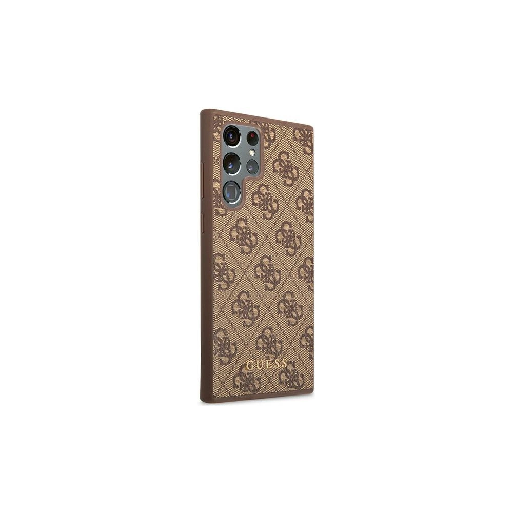 Hurtownia GSM - Etui Guess GUHCS22LG4GFBR Samsung Galaxy S22 Ultra hnědý/brown hard case 4G Metal Gold Logo - GUE1583BR - {ean13} - Hurt