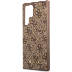 Hurtownia GSM - Etui Guess GUHCS22LG4GFBR Samsung Galaxy S22 Ultra hnědý/brown hard case 4G Metal Gold Logo - GUE1583BR - {ean13} - Hurt