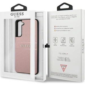 Hurtownia GSM - Etui Guess GUHCS21FPSASBPI Samsung Galaxy S21 FE różowy/pink Saffiano Stripe - GUE1582PNK - {ean13} - Hurt