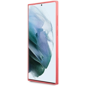 homescreen.pl - Etui Guess GUHCS22LLSLMGFU Samsung Galaxy S22 Ultra fuksja/fuchsia hardcase Silicone Script Metal Logo