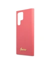 homescreen.pl - Etui Guess GUHCS22LLSLMGFU Samsung Galaxy S22 Ultra fuksja/fuchsia hardcase Silicone Script Metal Logo