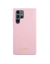Wholesale Guess GUHCS22LLSLMGLA Samsung Galaxy S22 Ultra lavender hardcase Silicone Script Metal Logo - GUE1586LAV - {ean13} - Hurt