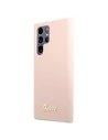 Hurtownia GSM - Etui Guess GUHCS22LLSLMGPP Samsung Galaxy S22 Ultra różowy/pink hardcase Silicone Script Metal Logo - GUE1587PNK - {ean13} - Hurt