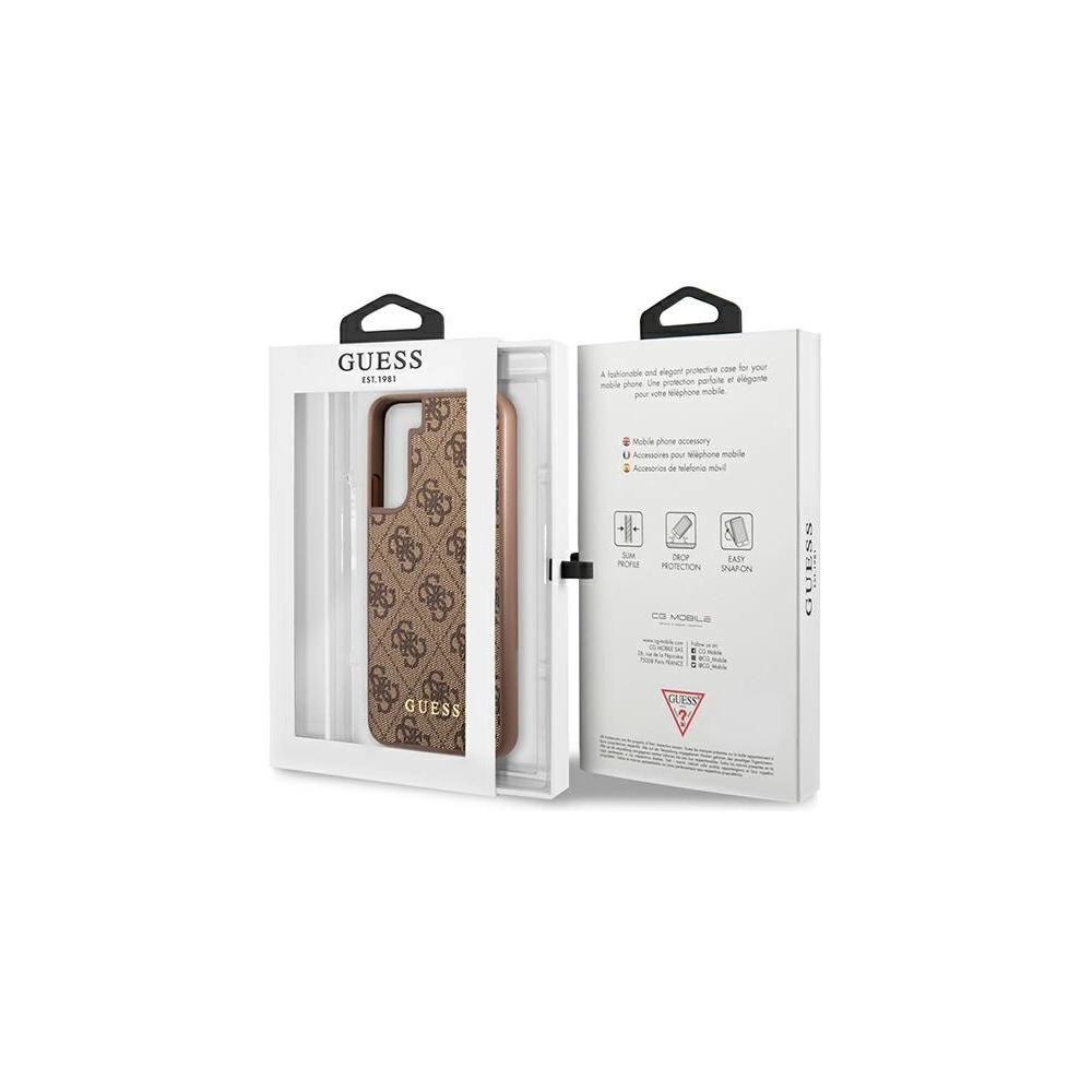 Hurtownia GSM - Etui Guess GUHCS22MG4GFBR Samsung Galaxy S22+ Plus hnědý/brown tvrdý obal 4G Metal Gold Logo - GUE1590BR - {ean13} - Hurt