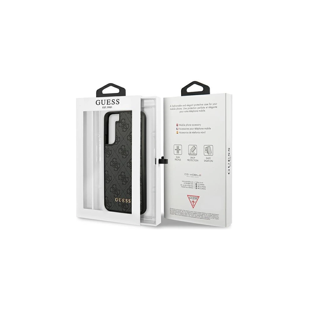 Hurtownia GSM - Etui Guess GUHCS22MG4GFGR Samsung Galaxy S22+ Plus šedé/grey tvrdé pouzdro 4G Metal Gold Logo - GUE1591GRY - {ean13} - Hurt