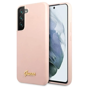 Hurtownia GSM - Etui Guess GUHCS22MLSLMGPP Samsung Galaxy S22+ Plus różowy/pink hardcase Silicone Script Metal Logo - GUE1593PNK - {ean13} - Hurt