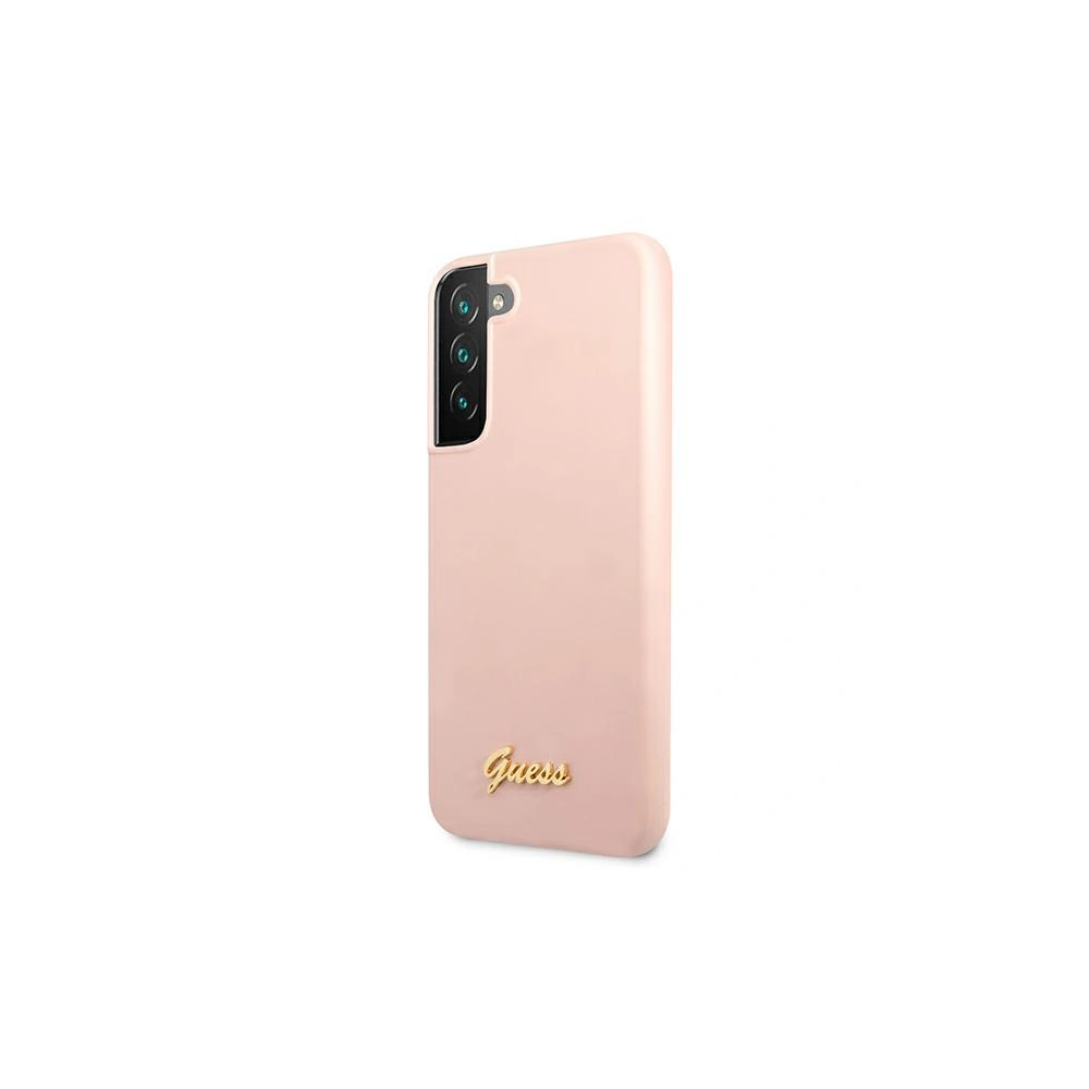 Hurtownia GSM - Etui Guess GUHCS22MLSLMGPP Samsung Galaxy S22+ Plus różowy/pink hardcase Silicone Script Metal Logo - GUE1593PNK - {ean13} - Hurt