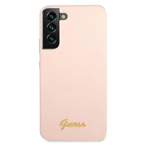 Hurtownia GSM - Etui Guess GUHCS22MLSLMGPP Samsung Galaxy S22+ Plus różowy/pink hardcase Silicone Script Metal Logo - GUE1593PNK - {ean13} - Hurt