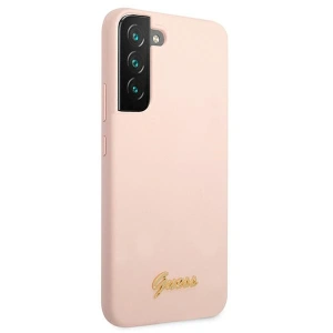 Hurtownia GSM - Etui Guess GUHCS22MLSLMGPP Samsung Galaxy S22+ Plus różowy/pink hardcase Silicone Script Metal Logo - GUE1593PNK - {ean13} - Hurt
