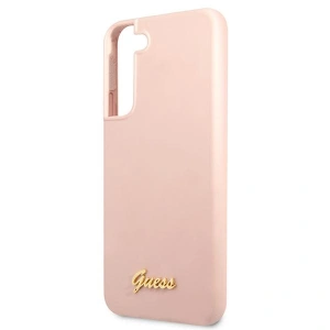 Hurtownia GSM - Etui Guess GUHCS22MLSLMGPP Samsung Galaxy S22+ Plus różowy/pink hardcase Silicone Script Metal Logo - GUE1593PNK - {ean13} - Hurt