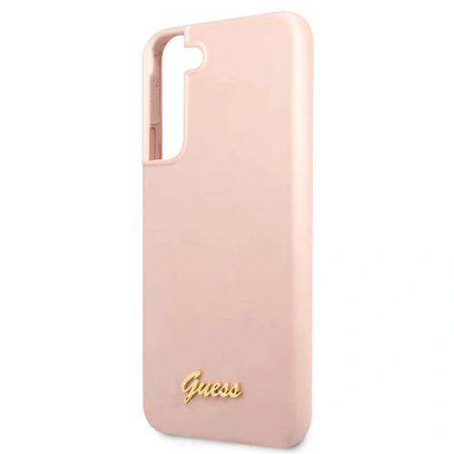 homescreen.pl - Etui Guess GUHCS22MLSLMGPP Samsung Galaxy S22+ Plus różowy/pink hardcase Silicone Script Metal Logo