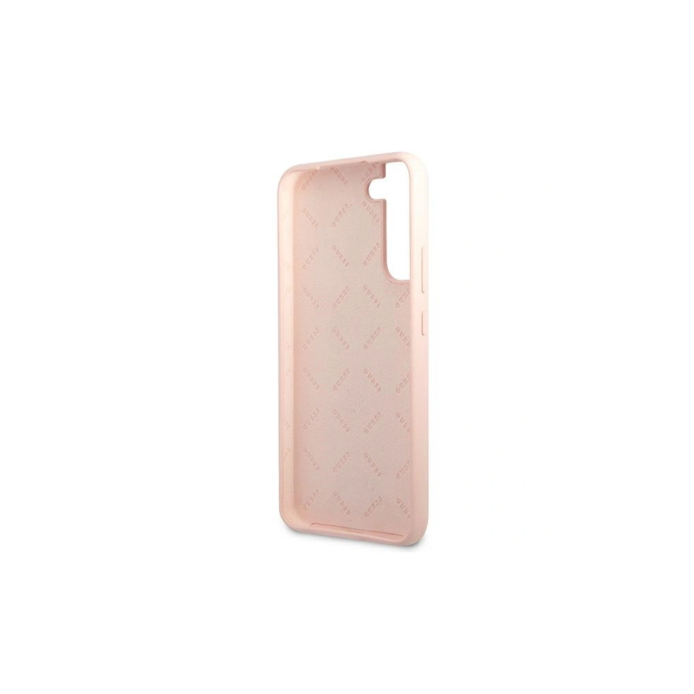Hurtownia GSM - Etui Guess GUHCS22MLSLMGPP Samsung Galaxy S22+ Plus różowy/pink hardcase Silicone Script Metal Logo - GUE1593PNK - {ean13} - Hurt
