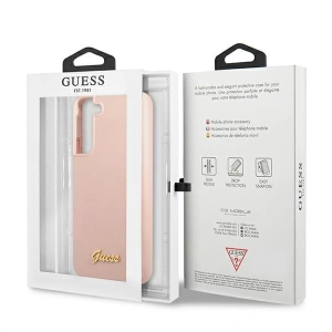Hurtownia GSM - Etui Guess GUHCS22MLSLMGPP Samsung Galaxy S22+ Plus różowy/pink hardcase Silicone Script Metal Logo - GUE1593PNK - {ean13} - Hurt