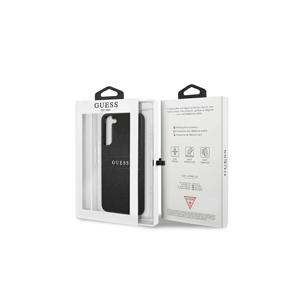 Hurtownia GSM - Etui Guess GUHCS22MPSASBBK Samsung Galaxy S22+ Plus černý/black Saffiano Stripe - GUE1594BLK - {ean13} - Hurt