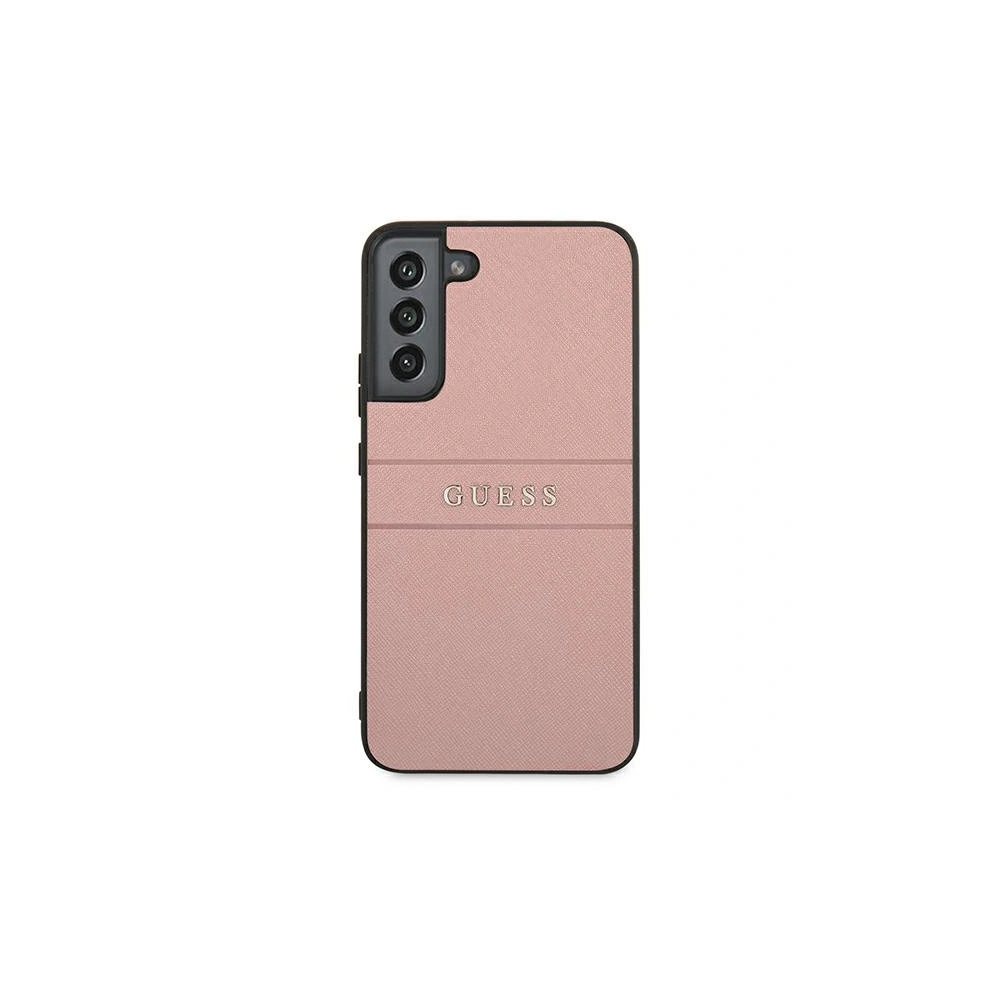 Hurtownia GSM - Etui Guess GUHCS22MPSASBPI Samsung Galaxy S22+ Plus růžový/pink Saffiano Stripe - GUE1595PNK - {ean13} - Hurt