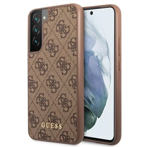 Hurtownia GSM - Etui Guess GUHCS22SG4GFBR Samsung Galaxy S22 brązowy/brown hard case 4G Metal Gold Logo - GUE1596BR - {ean13} - Hurt