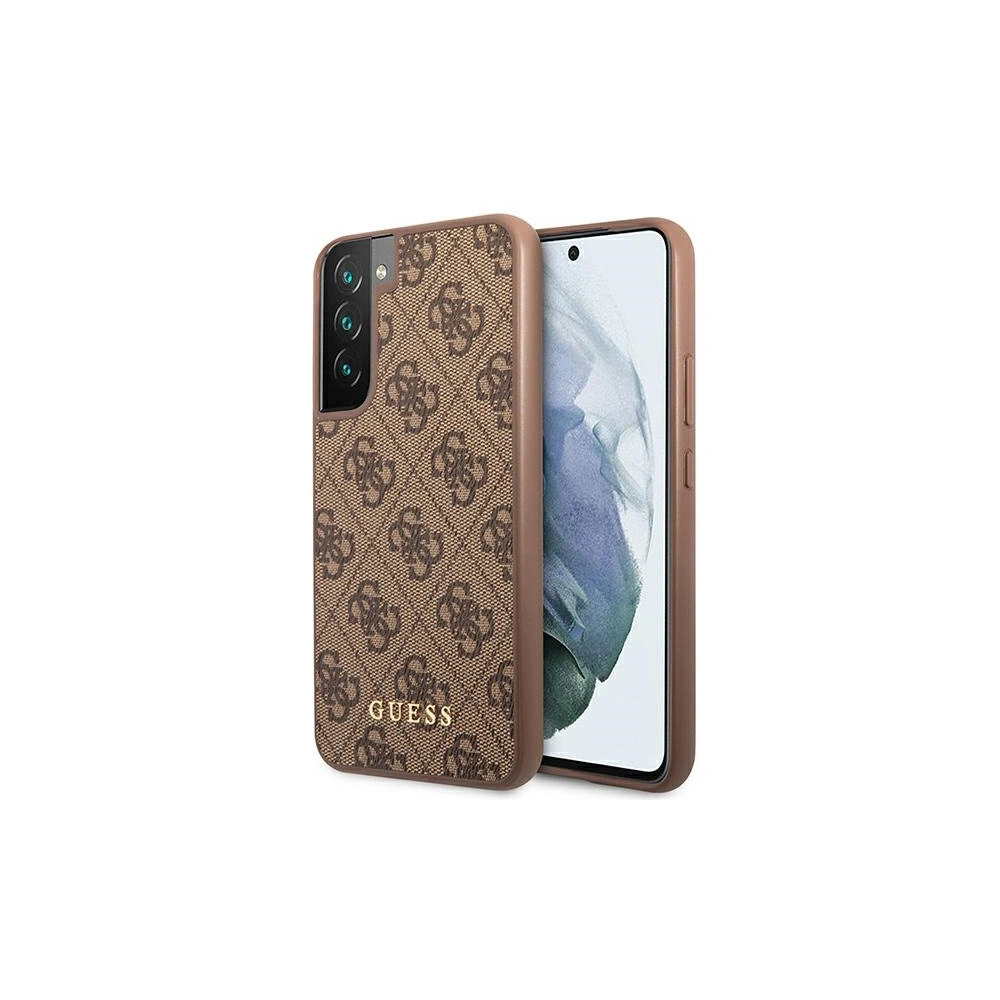 Hurtownia GSM - Etui Guess GUHCS22SG4GFBR Samsung Galaxy S22 hnědé/brown tvrdé pouzdro 4G Metal Gold Logo - GUE1596BR - {ean13} - Hurt