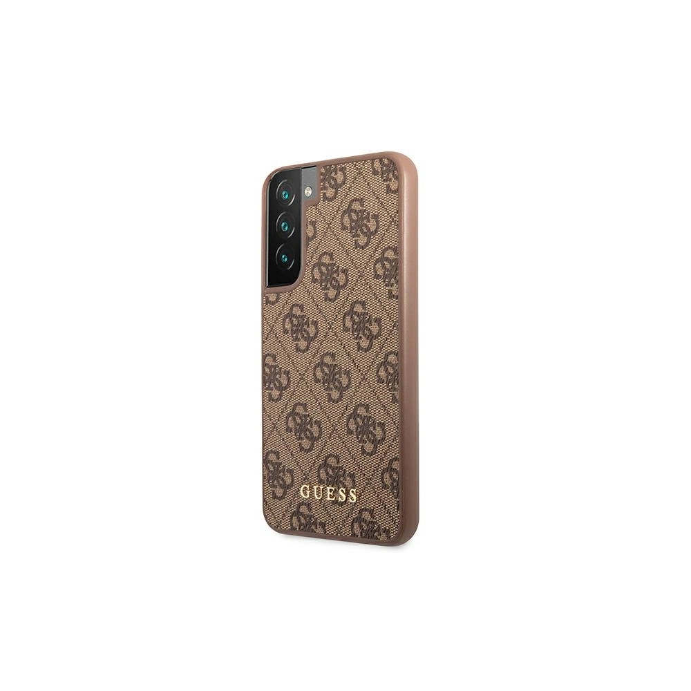 Hurtownia GSM - Etui Guess GUHCS22SG4GFBR Samsung Galaxy S22 hnědé/brown tvrdé pouzdro 4G Metal Gold Logo - GUE1596BR - {ean13} - Hurt
