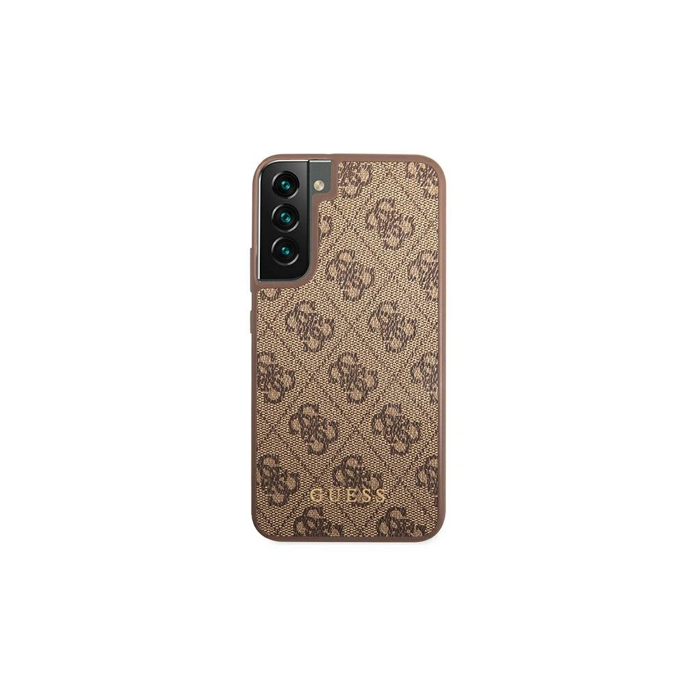 Hurtownia GSM - Etui Guess GUHCS22SG4GFBR Samsung Galaxy S22 hnědé/brown tvrdé pouzdro 4G Metal Gold Logo - GUE1596BR - {ean13} - Hurt