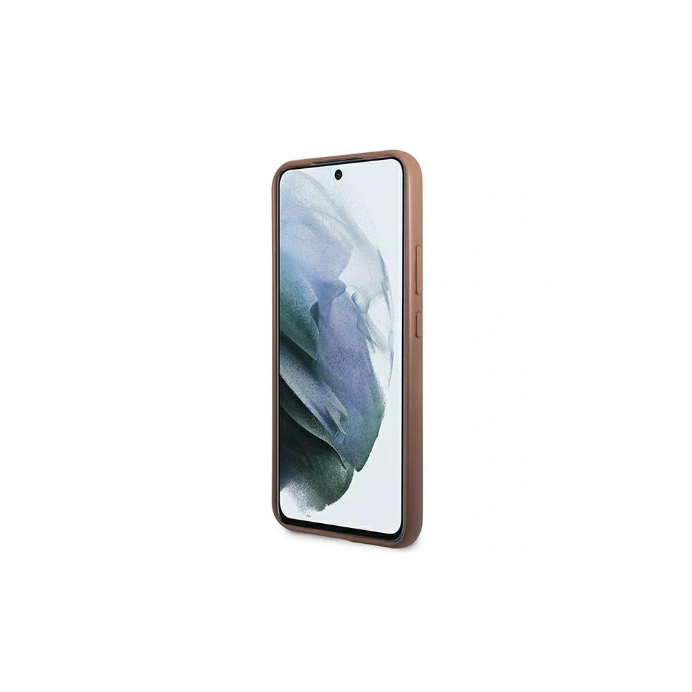 Hurtownia GSM - Etui Guess GUHCS22SG4GFBR Samsung Galaxy S22 hnědé/brown tvrdé pouzdro 4G Metal Gold Logo - GUE1596BR - {ean13} - Hurt
