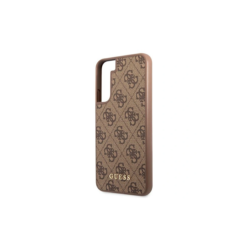 Hurtownia GSM - Etui Guess GUHCS22SG4GFBR Samsung Galaxy S22 hnědé/brown tvrdé pouzdro 4G Metal Gold Logo - GUE1596BR - {ean13} - Hurt