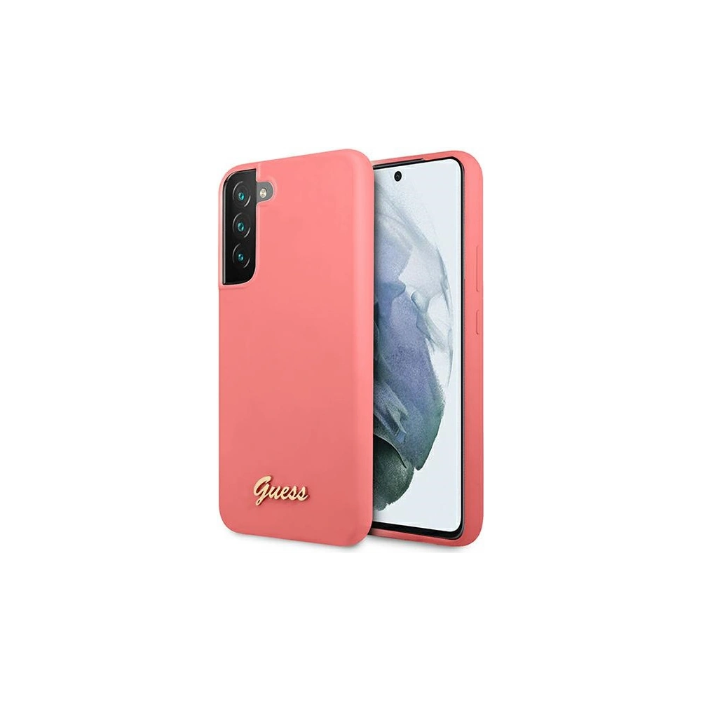 Hurtownia GSM - Etui Guess GUHCS22SLSLMGFU Samsung Galaxy S22 fuksja/fuchsia hardcase Silicone Script Metal Logo - GUE1599FHS - {ean13} - Hurt