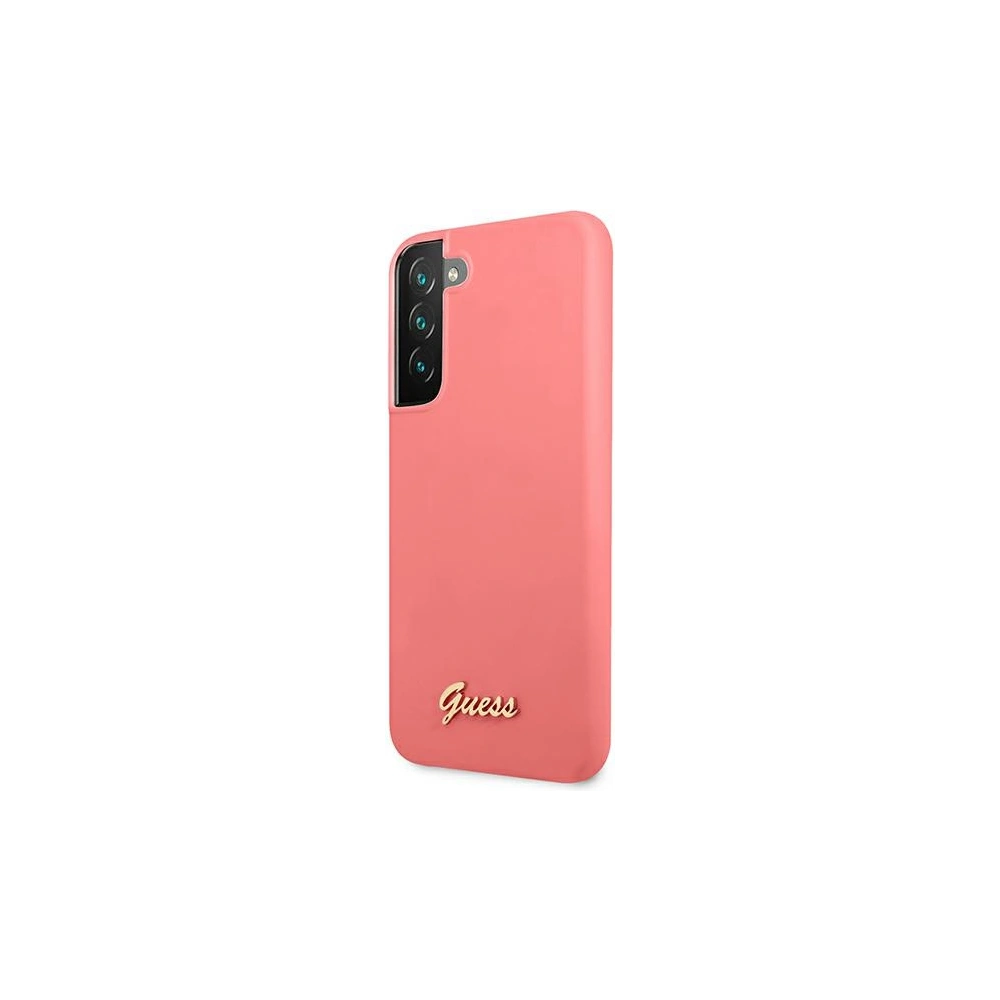 Hurtownia GSM - Etui Guess GUHCS22SLSLMGFU Samsung Galaxy S22 fuksja/fuchsia hardcase Silicone Script Metal Logo - GUE1599FHS - {ean13} - Hurt