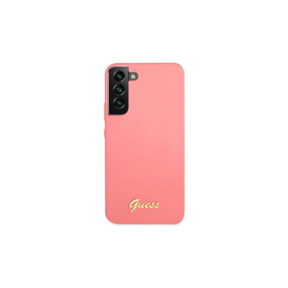 Hurtownia GSM - Etui Guess GUHCS22SLSLMGFU Samsung Galaxy S22 fuksja/fuchsia hardcase Silicone Script Metal Logo - GUE1599FHS - {ean13} - Hurt