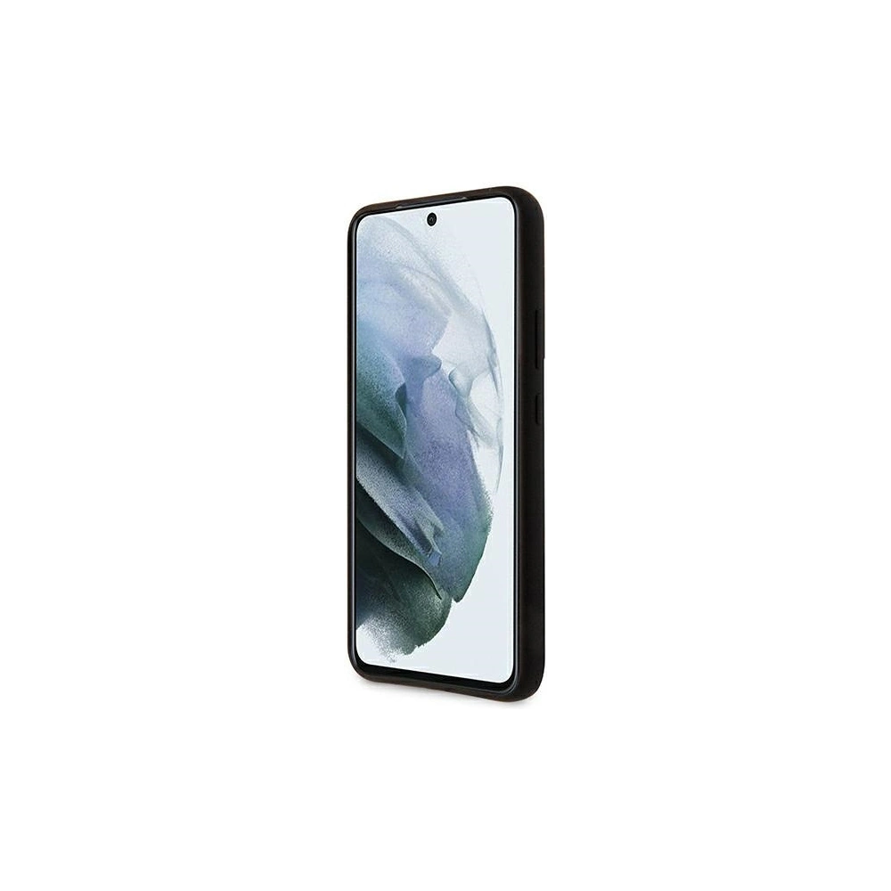 Wholesale Guess GUHCS22SLSLMGBK Samsung Galaxy S22 black hardcase Silicone Script Metal Logo - GUE1598BLK - {ean13} - Hurt