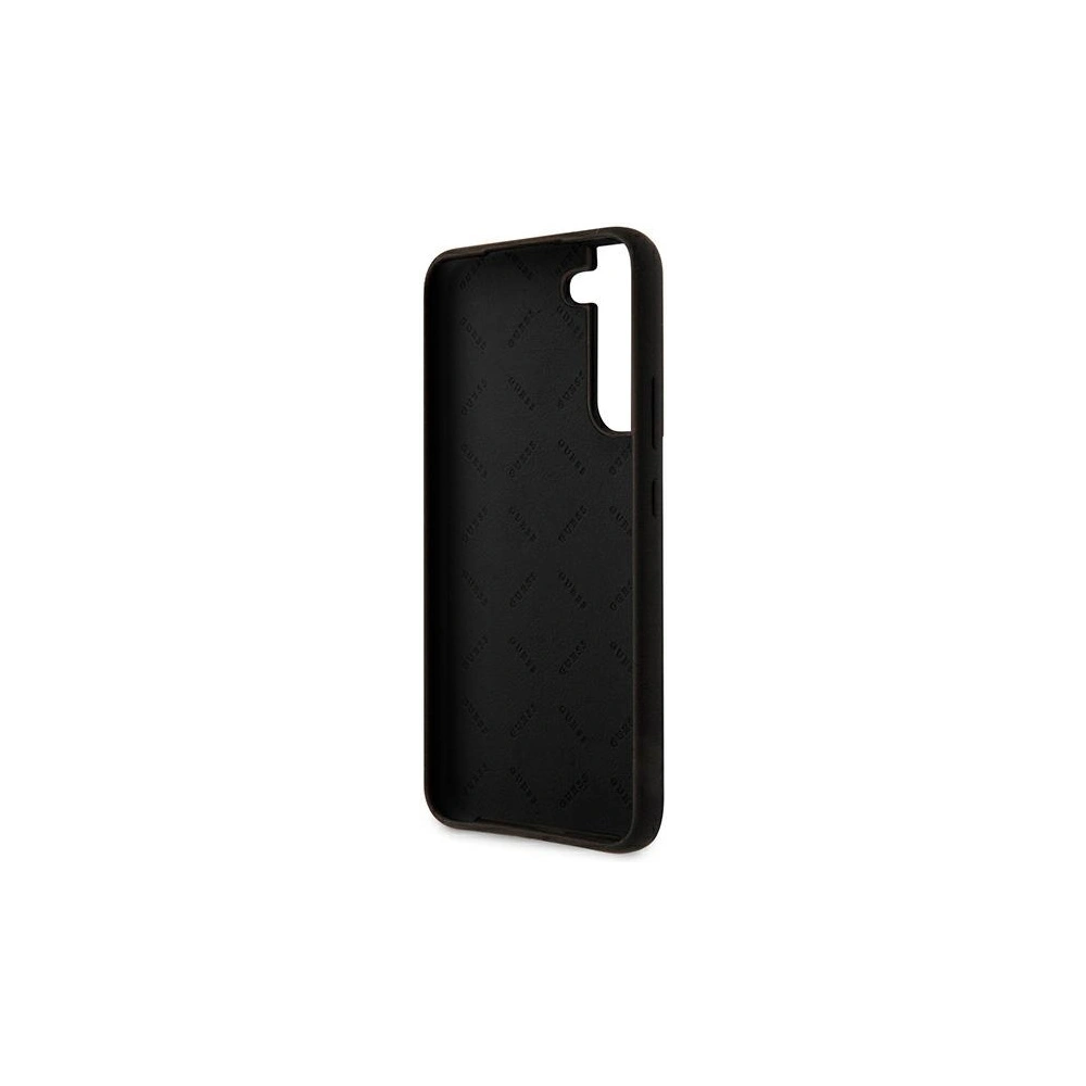 Wholesale Guess GUHCS22SLSLMGBK Samsung Galaxy S22 black hardcase Silicone Script Metal Logo - GUE1598BLK - {ean13} - Hurt