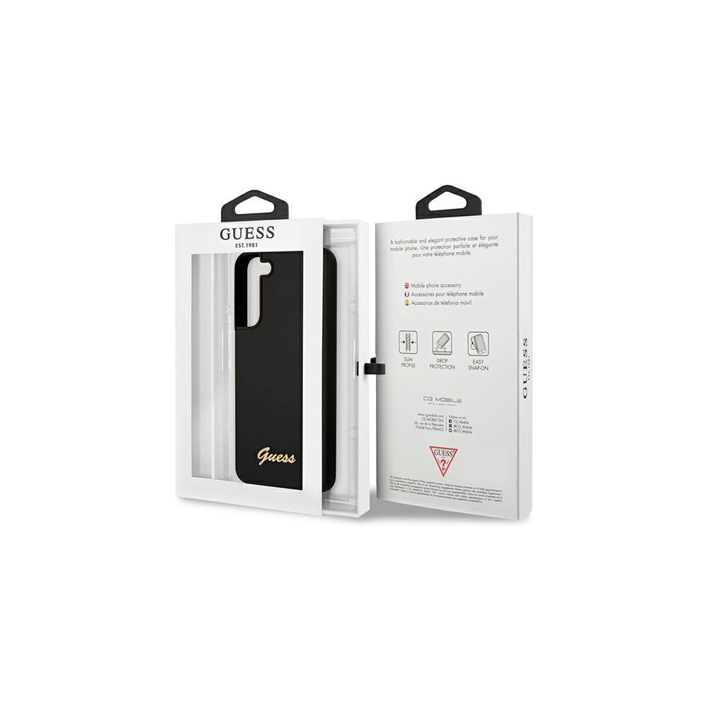 Hurtownia GSM - Etui Guess GUHCS22SLSLMGBK Samsung Galaxy S22 černý/black hardcase Silicone Script Metal Logo - GUE1598BLK - {ean13} - Hurt