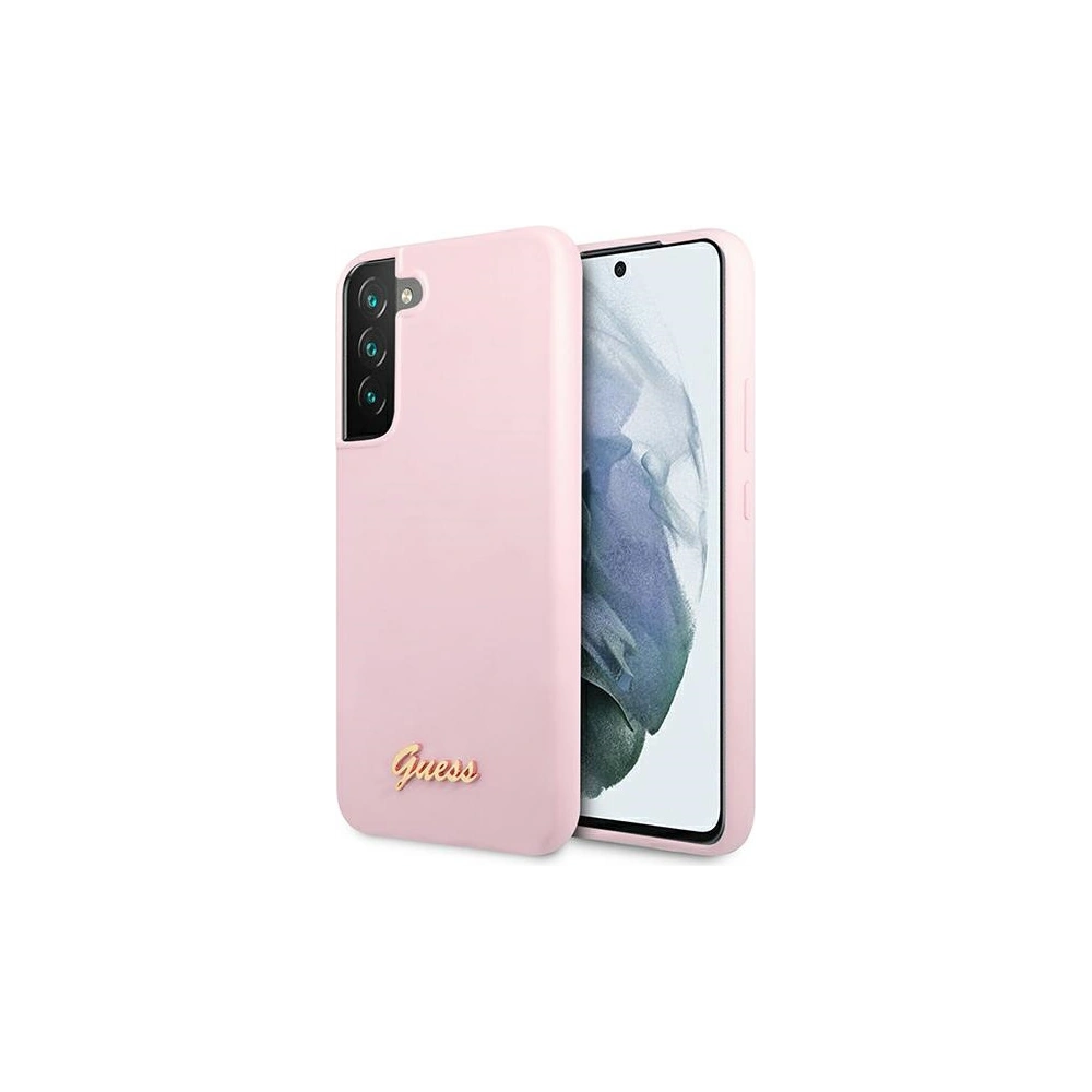 Hurtownia GSM - Etui Guess GUHCS22SLSLMGLA Samsung Galaxy S22 levandulová/hardcase silikonový obal s metalovým logem - GUE1600LAV - {ean13} - Hurt