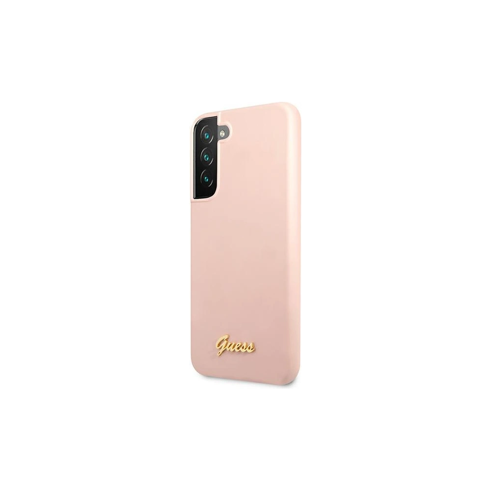 Hurtownia GSM - Etui Guess GUHCS22SLSLMGPP Samsung Galaxy S22 różowy/pink hardcase Silicone Script Metal Logo - GUE1601PNK - {ean13} - Hurt