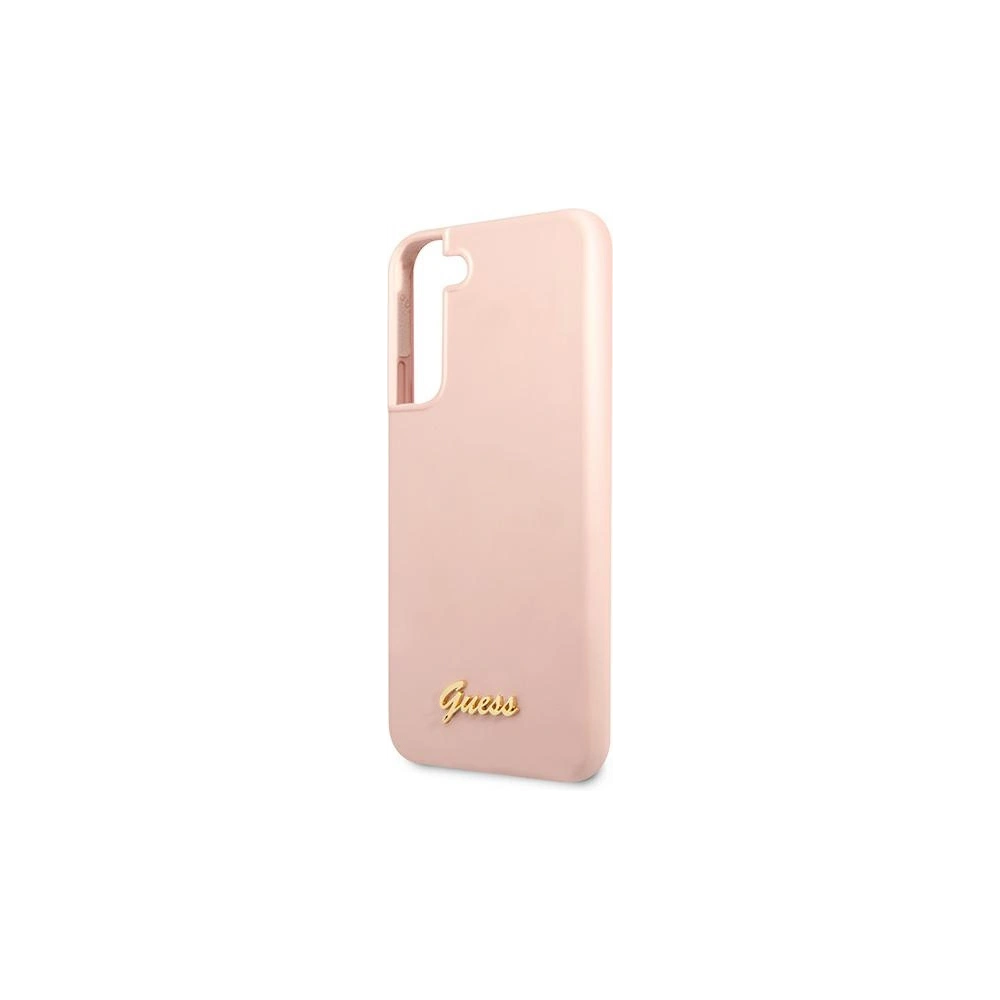Hurtownia GSM - Etui Guess GUHCS22SLSLMGPP Samsung Galaxy S22 różowy/pink hardcase Silicone Script Metal Logo - GUE1601PNK - {ean13} - Hurt