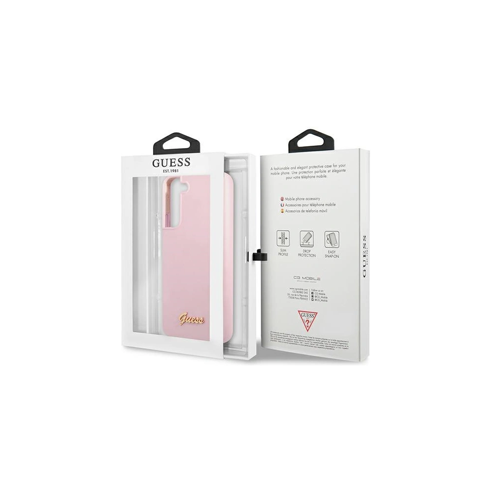 Hurtownia GSM - Etui Guess GUHCS22SLSLMGLA Samsung Galaxy S22 levandulová/hardcase silikonový obal s metalovým logem - GUE1600LAV - {ean13} - Hurt