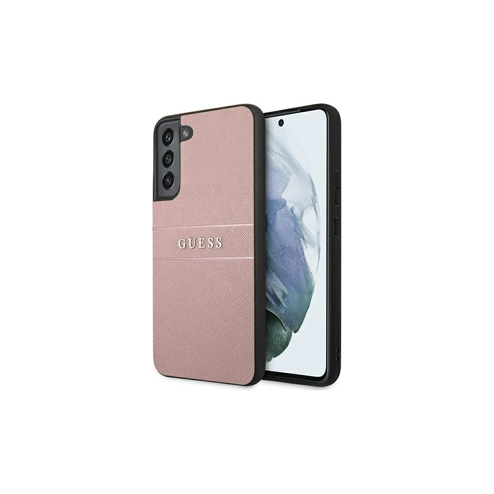 Hurtownia GSM - Etui Guess GUHCS22SPSASBPI Samsung Galaxy S22 růžový/pink Saffiano Stripe - GUE1603PNK - {ean13} - Hurt