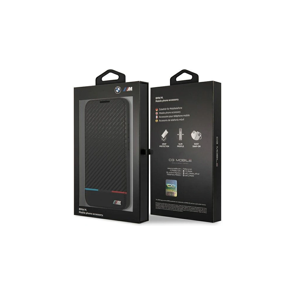 Hurtownia GSM - Etui BMW BMBKS22SPUCARTCBK Samsung Galaxy S22 černý/black knižní obal M Collection Triangles - BMW274BLK - {ean13} - Hurt