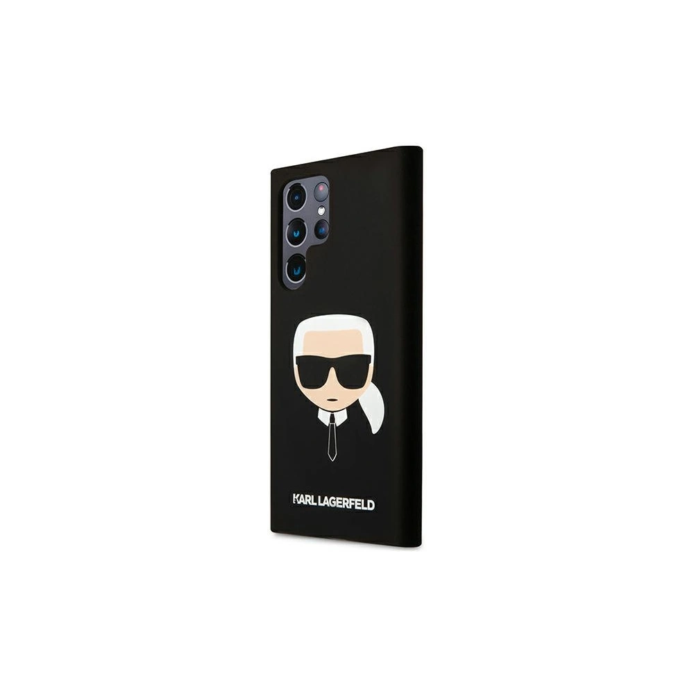 Hurtownia GSM - Etui Karl Lagerfeld KLHCS22LSLKHBK Samsung Galaxy S22 Ultra černý/black hardcase Silicone Karl`s Head - KLD824BLK - {ean13} - Hurt