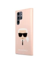 Wholesale Karl Lagerfeld KLHCS22LSLKHPI Samsung Galaxy S22 Ultra pink hardcase Silicone Karl`s Head - KLD825PNK - {ean13} - Hurt