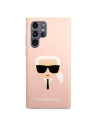Wholesale Karl Lagerfeld KLHCS22LSLKHPI Samsung Galaxy S22 Ultra pink hardcase Silicone Karl`s Head - KLD825PNK - {ean13} - Hurt