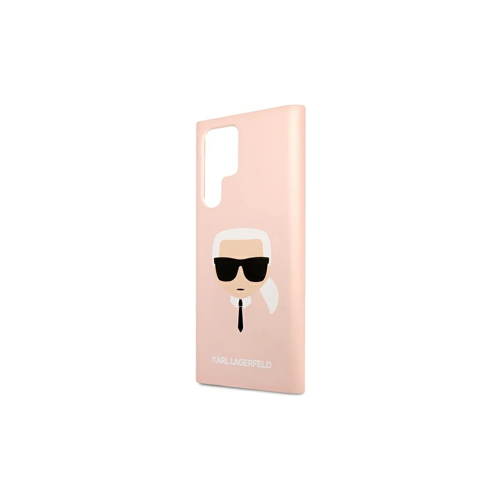 Hurtownia GSM - Etui Karl Lagerfeld KLHCS22LSLKHPI Samsung Galaxy S22 Ultra rożowy/pink hardcase Silicone Karl`s Head - KLD825PNK - {ean13} - Hurt