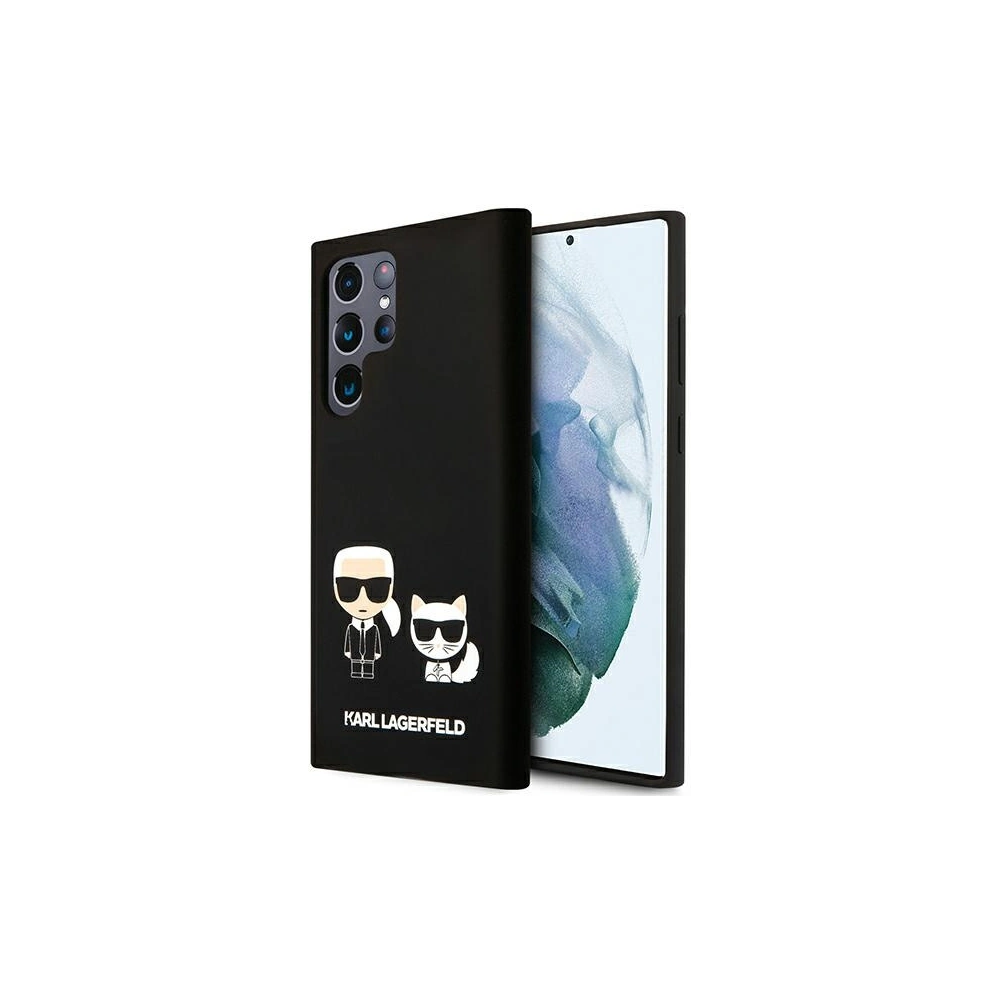 Hurtownia GSM - Etui Karl Lagerfeld KLHCS22LSSKCK Samsung Galaxy S22 Ultra hardcase černý/black Silicone Karl & Choupette - KLD826BLK - {ean13} - Hurt