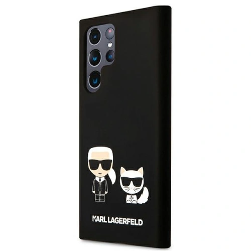 homescreen.pl - Etui Karl Lagerfeld KLHCS22LSSKCK Samsung Galaxy S22 Ultra hardcase czarny/black Silicone Karl & Choupette Magsa