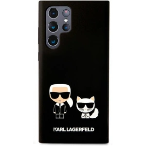 homescreen.pl - Etui Karl Lagerfeld KLHCS22LSSKCK Samsung Galaxy S22 Ultra hardcase czarny/black Silicone Karl & Choupette Magsa